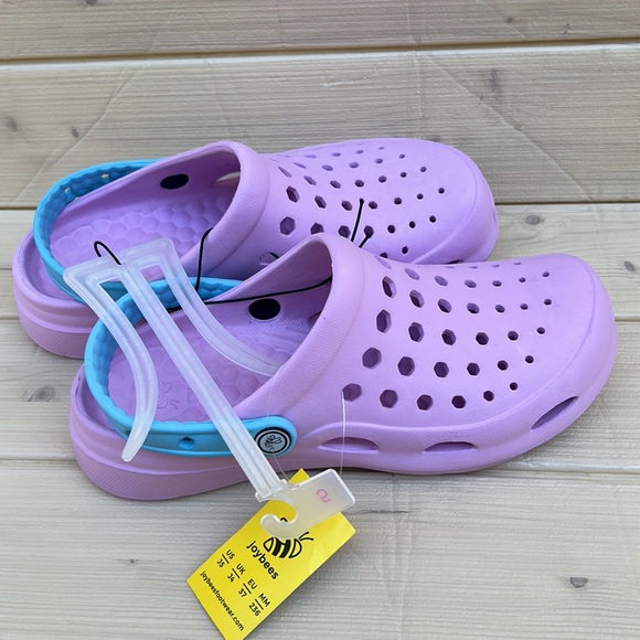 Kids joybees active clogs lavender/sky blue j5 & j3 NWT - Picture 6 of 7